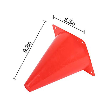KINJOEK 30 Packs 9 Inch Sports Training Cones, Traffic Cones with Rounded Edges for Safety, Soccer, Football, Basketball Coaching, Agility, Drill Training, Field Marker Cones,Red