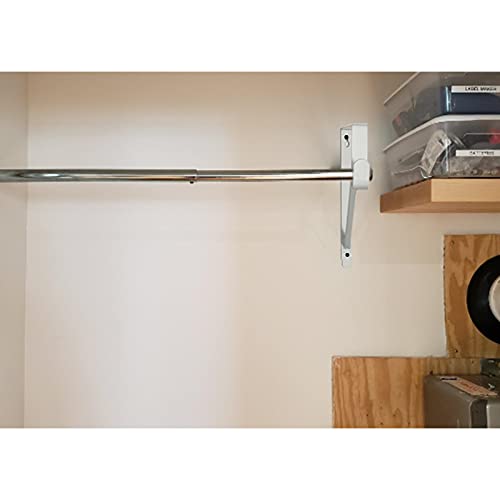 Heavy Duty Closet Shelf and Rod Brackets (White, 3 Pack) - color: White