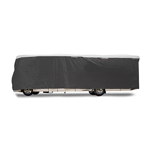 Camco ULTRAGuard 30 to 32-Ft Travel Trailer/Class A RV Cover - Features Zipper Entry Doors & Covered Air Vents - Crafted of Spunbond Polypropylene - Storage Bag for RV Storage & Organization (45732) - size: 30' - 32', style: Class A