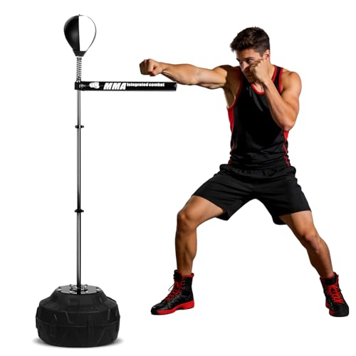 360° Spinning Speed Punching Bag - Adjustable Free-Standing Boxing Trainer