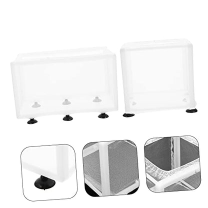 2pcs Boxes Fish Tank Isolation Box Fry Hatching Fish Tanks for Fish Tank Cleaner Incubator Clear Acclimation Brine Shrimp Hatchery Kit Betta Fish Tank Cloth