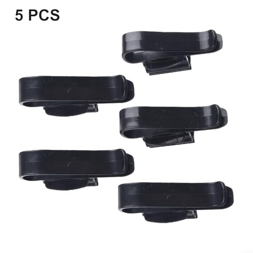 5Pcs Aquarium Hose Holder Clips, ABS Fish Tank Water Pipe Clamp Mounting for 8-16mm Diameter Tubing, Secure Grip Fixture for Aquarium Maintenance(black) - color: black