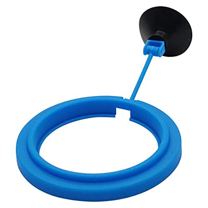 Fish Feeding Ring Floating Food Feeder Circle with Suction Cup Easy to Install Aquarium (Round) - color: Round