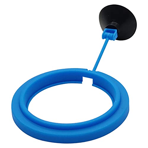Fish Feeding Ring Floating Food Feeder Circle with Suction Cup Easy to Install Aquarium (Round) - color: Round