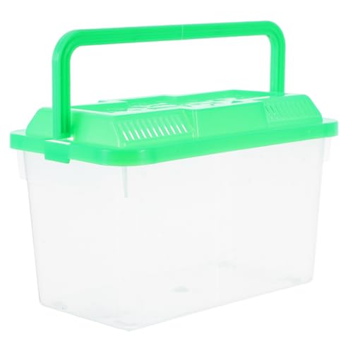 BESTonZON Portable Handheld Aquarium for Betta Fish and Turtles Clear Transport Box for Small Aquatic Pets Sturdy Material Easy Pet Travel and Observation