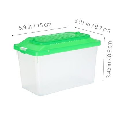 POPETPOP Handheld Pet Storage Box Multi Functional Aquarium for Turtles Hamsters Lizards Portable Transport Container with Excellent Visibility Easy Cleaning for Travel