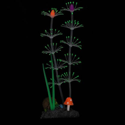 Abaodam Fluorescent Silicone Aquarium Plant Realistic Vivid Water Grass Simulation Fish Tank Landscape Decor Green Artificial Underwater Plant for Aquarium Accessories