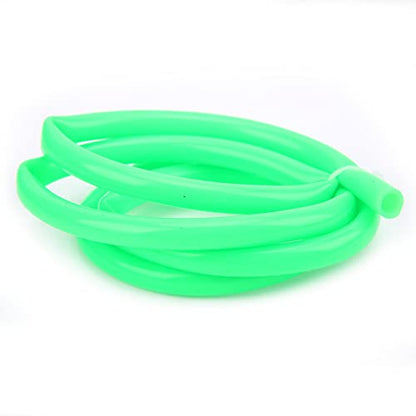 Aquarium Tubing, Silicone Pipes External Silicone Extension Hose Pipe Peristaltic Pump Tube Rubber Tubing Hydraulic Equipment Green (6.4mm*9.6mm)