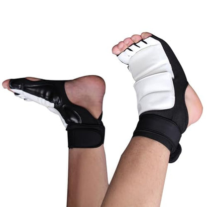 Taekwondo Foot Protector Double Fixation Elastic Cloth Surrounding Design for Kids - size: Medium