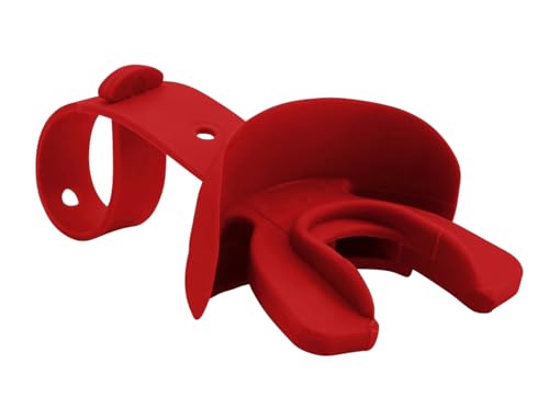 Vettex DoubleGuard Youth Mouth Guard with Lip Protection, Scarlet Red | Football, Lacrosse, MMA, Boxing, Adjustable Helmet Strap, Braces Friendly, 2 Breathing Channels, NCAA & NFHS Certified - color: Scarlet Red