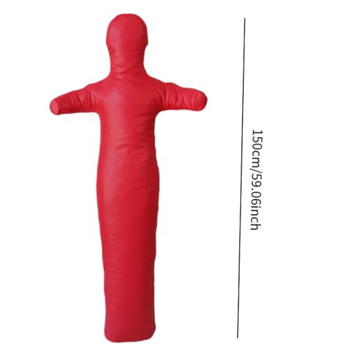Unfilled Practice Dummy for Karate Sanda, 150cm (59 inch) Grappling Dummy Cover, PU Material, Versatile Boxing MMA Training Equipment