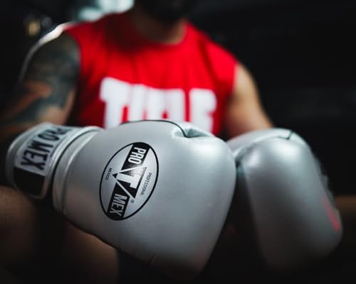 Title Boxing Pro Mex Professional Edge Training Boxing Gloves - color: Silver, size: 12 oz