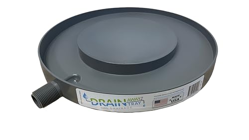 Drain Away Grey 12 inch Plant Saucer Heavy Duty Drain Tray for Large Pots Indoor Outdoor Waterproof UV Resistant | Protect Floors Decks | 12in 15in 22in | White Gray Terra Cotta Black - color: Gray, size: 12 x 12 x 1.5 inches