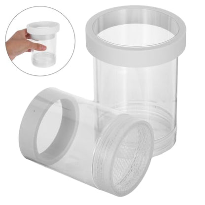 Lurrose Fish Breeding Box for Aquarium with Floating Egg Isolation Net, Small White Hatching Incubation Container, Guppy Fish Tank Isolation for Fry Nursery and Egg Protection