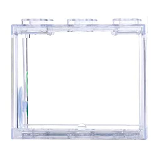 Portable Mini Betta Fish Tank, Small Plastic Acrylic Aquarium with Lid for Desktop, Transparent Travel Fish Bowl for Goldfish Shrimp, Easy to Clean and Carry