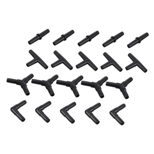 60pcs Aquarium Air Pump Connector Airline Tubing Adapters for Fish Tank Oxygen Supply Includes Shapes Easy to Install