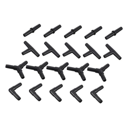 60pcs Aquarium Air Pump Connector Airline Tubing Adapters for Fish Tank Oxygen Supply Includes Shapes Easy to Install