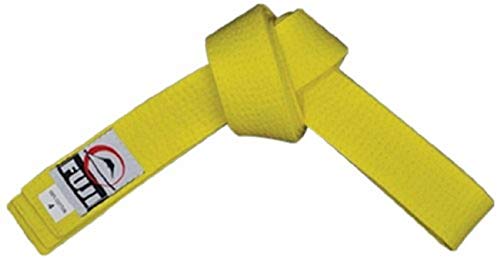 FUJI Sports Judo Belt for Kids and Adults, Training and Competition Judo Uniform Belt - color: Yellow, size: 6