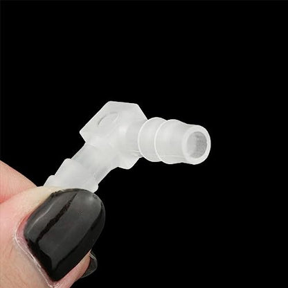 10PCS 1/4" White L Type Elbow Plastic Water Pipe Fitting Hose ID 90 Degree Barb Fitting 2 Way Equal Barbed Joint Splicer Mender Union Adapter