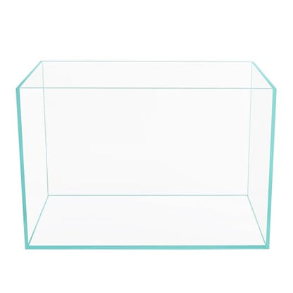 Ultra Clear Rimless Low Iron Glass Cubic Aquarium Tank (9.6Gal W17.72×D10.63×H11.81 inch(45x27x30cm)) 6mm Thickness Include Black Leveling Mat