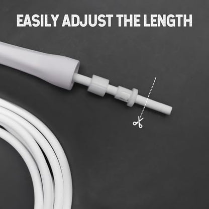 6mm Adjustable Boxing Jump Rope With Inner String Cord, Unbreakable Handles, Hererope Durable Non-Kinking PVC Jump Ropes for Men Women, Exercise Fitness, Indoor Outdoor Use