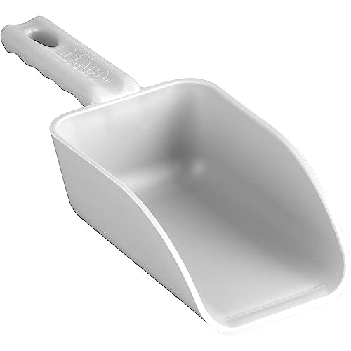 Vikan Remco 63005 Color-Coded Plastic Hand Scoop - BPA-Free Food-Safe Kitchen Utensils, Restaurant and Food Service Supplies, 16 oz, White - size: 16 oz