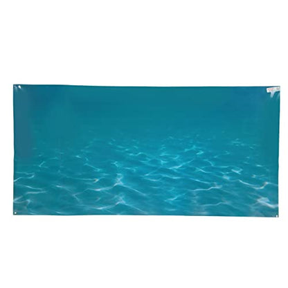 Aquarium Background, Terrarium Background Fish Tank Background PVC Self Adhesive 3D Sea Pattern Aquarium Poster Fish Tank Background Sticker for Fish Tank Decoration (61 * 30CM)