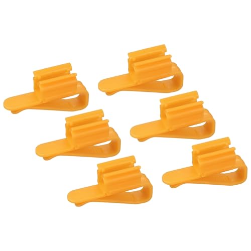 Fish for Tank Mounting Clip, Adjustable Hose Clamp Mounting Clip Water Pipe Hose Holder for 0.3"-1" Dia Tube, (Orange, 6Pcs), Intended for Aquarium Air Pump/Pipe Organizer - color: Orange