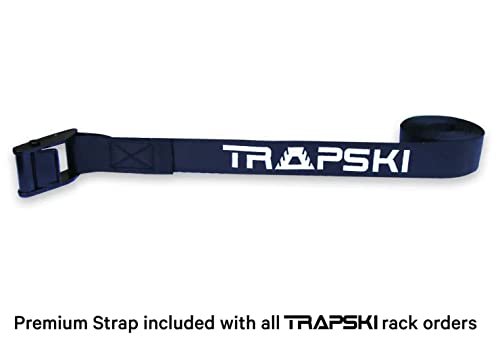 TRAPSKI Mobile Wide Stance Snowboard Racks Marine Grade HDPE Plastic | UV Protected | Premium Strap Included | 3 Year Warranty | Made in The USA | Veteran Owned Business (Black, Double) - color: Black, size: Double