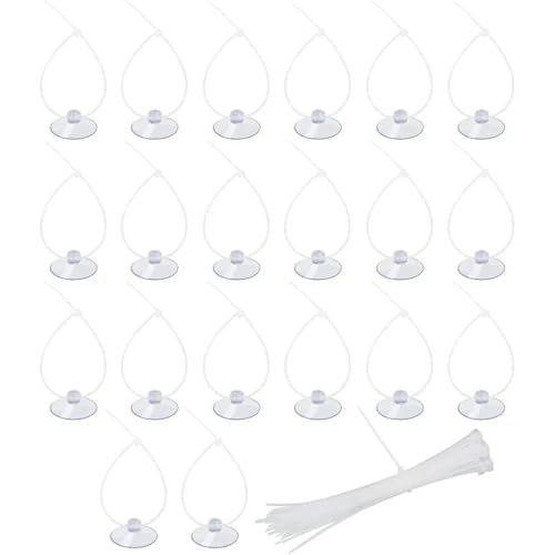 Plant Clips for Aquarium 100pcs Suction Cups with Zip Ties for Aquarium Fish Tank Decoration Moss Shrimp Nest