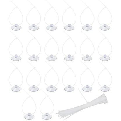 Plant Clips for Aquarium 100pcs Suction Cups with Zip Ties for Aquarium Fish Tank Decoration Moss Shrimp Nest