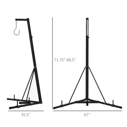 Heavy Duty Steel Punching Bag Stand with Adjustable Height and Foldable Design for Home Gym Use