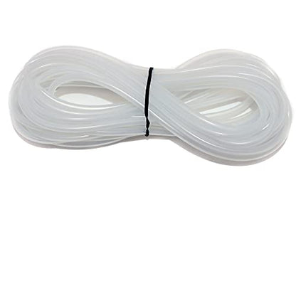 25 Feet 3/16 Inch Standard Aquarium Silicone Airline Tubing with Air Stones, Check Valves, Suction Cups and Connectors for Fish Tank, Hydroponics (Semi-Transparent) - color: Semi-Transparent