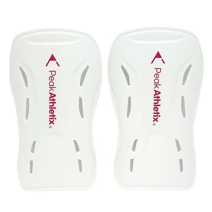 Soccer Shin Guards – Lightweight Protective Gear for Youth & Adults - color: White, size: Small-Medium