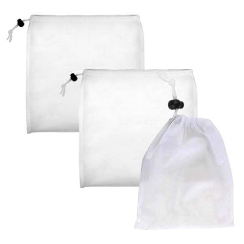 Fine Mesh Filter Bags for Leaf Vacuum Pool Cleaners,Universal Fit for Pools Aquariums Pond,16x16 Replacement Pool Bag,Locking Cord Mesh Pool Bag,Holds Leaves and Debris Pond Net(3Pcs) - size: 16" X 16"