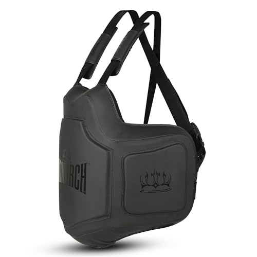 Boxing Body Protector, Chest Rib and Belly Pad for Muay Thai Kickboxing MMA Training, Adjustable Body Shield with Multilayer Shock-Absorbing Foam for Coaches and Sparring Partners