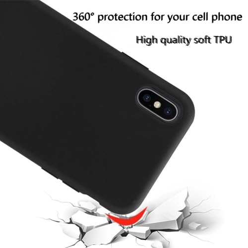 for Unihertz 8849 Tank 2 Pro Case with [360° Rotation Ring Kickstand], Anti-Scratch Soft Silicone Phone Case for Unihertz 8849 Tank 2 Pro, Shockproof Cover - Black
