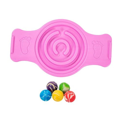 Balance Board Labyrinth Disks Sensory Training Anti-Slip Pedals Wobble Stability Board Strength Training for Kids Skiing Fitness - color: Pink