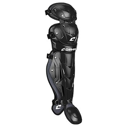 Champro Optimus Pro Catcher/Umpire Leg Guards - color: Black, size: 13.5"