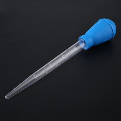11.2 inch Aquarium Gravel Cleaner with Extension Tube 10ml/15ml/20ml/30ml Scale Plastic Siphon for Fish Tank Cleaning and Water Changing