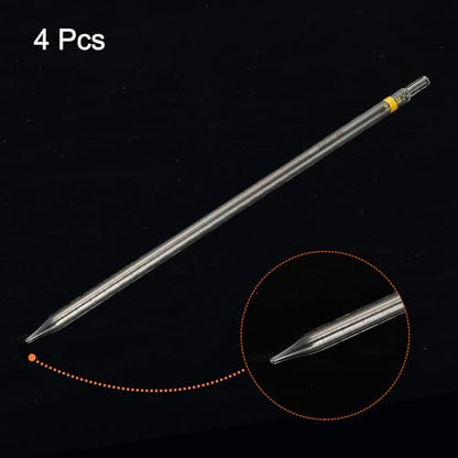 PATIKIL Graduated Dropper Pipettes 4 Pcs 20ml Reusable Borosilicate Glass Pipette for Transfer Liquid for Laboratory, Chemistry, Clear - size: 20ml