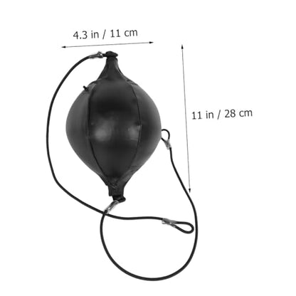DECHOUS Professional Hanging Boxing Speed Ball PU Leather Punching Bag for Agility Reflex Training Reinforced Seams Pear Shape Design for Accurate Punches and Hand Eye Coordination