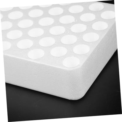 GLEAVI 50holes Test Tube Rack Foam Holder for Tubes Secure Laboratory Organizer Foam Material for Safe Storage and Transport