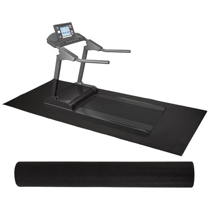 Fitvids High Density 1/4-Inch Thick Gym Equipment Mat, Non-Slip Floor Protection for Heavy Exercise, Treadmill and Bike Mat in Multiple Sizes - size: 144"L x 72"W x 0.3"Th