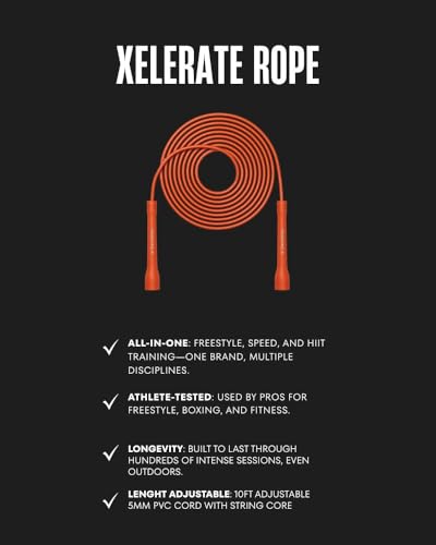 Speed Jump Rope by Dayan Kolev, 5mm PVC Skipping Rope, Great for Beginners and Advanced Athlets, Designed for Fitness, Cardio, Boxing & CrossFit, Adjustable length with Unbreakable Handles - color: Orange