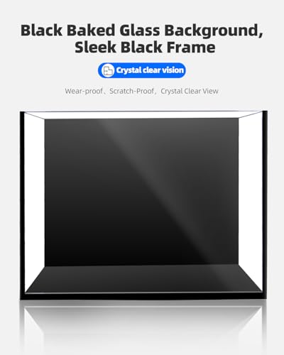 5 Gallon Clear Glass Fish Tank, Easy to Maintain Small Aquariumfor Betta, Goldfish, Snail,Shrimp and Aquatic Planting - color: Black, size: 5 Gallon