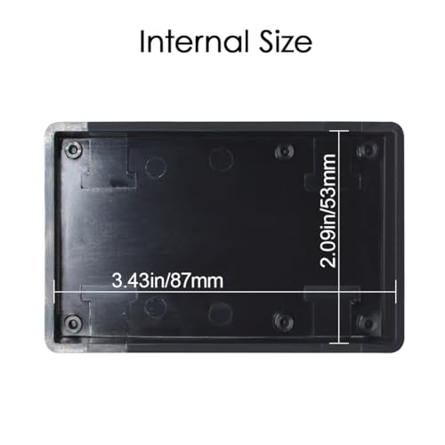Project Box, 5 Pieces ABS Electrical Box Small Junction Box for Electronics PCB Case,Electronic Hobby Box Black, Outside Size 3.6 x 2.3 x 0.9 inch (92 x 58 x 23 mm) - size: 3.6" x 2.3" x 0.9"(5pc)