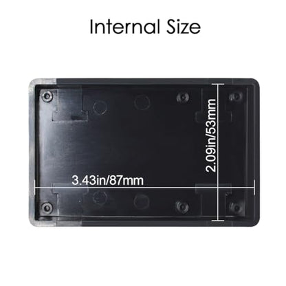 Project Box, 5 Pieces ABS Electrical Box Small Junction Box for Electronics PCB Case,Electronic Hobby Box Black, Outside Size 3.6 x 2.3 x 0.9 inch (92 x 58 x 23 mm) - size: 3.6" x 2.3" x 0.9"(5pc)