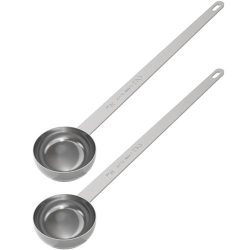 2PCS 2 Tablespoon Coffee Scoop, 9.5" Long Handle Measuring Spoon, Two tbsp (30 ml) Stainless Steel Scooper - size: 2Tbsp