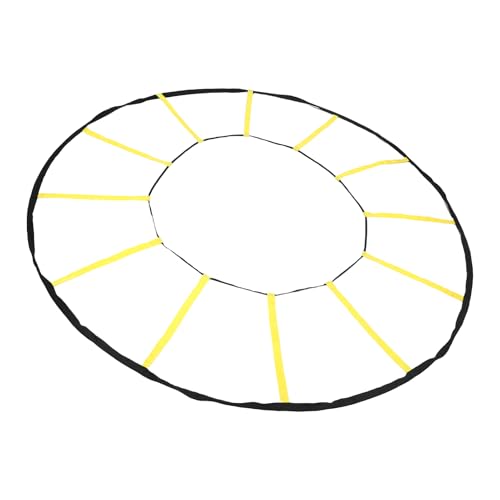 Keenso Circular Speed Ladder, Nylon Agility Trainer for Soccer and Basketball, 12 Rungs Enhance Footwork and Speed Control for Outdoor or Indoor Training